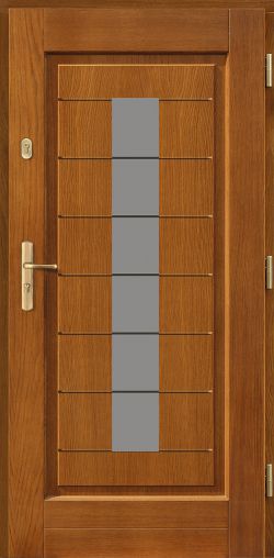 Drzwi wejściowe drewniane tosa
